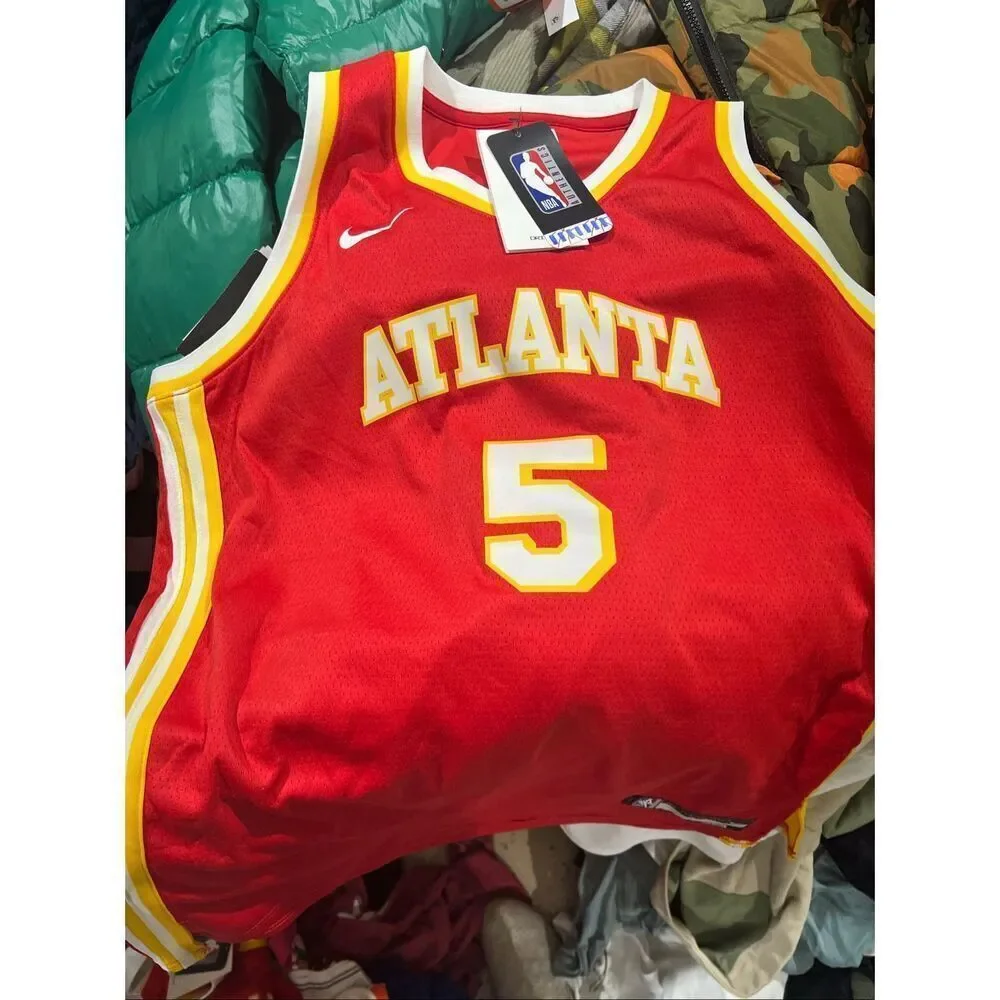 Nike NWT Dejounte Murray Atlanta Hawks Unisex Swingman Jersey Icon Edition Red X